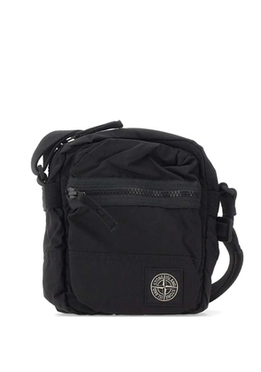 Stone Island zip compass patch shoulder bag - Black