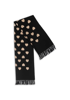 GOIA heart print scarf - Black