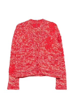 Ermanno Scervino floral appliqué cardigan - Red