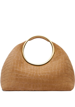 Jacquemus The Calinou crocodile-effect ring-handle tote bag - Brown
