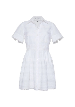 Cara Cara Kai lace-inserts mini dress - White