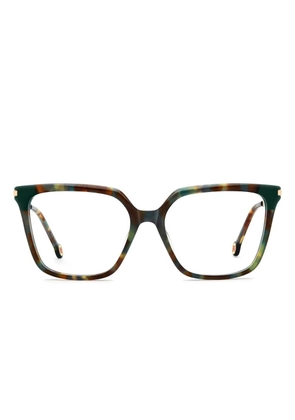 Carolina Herrera square-frame patterned glasses - Green