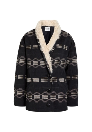 MARANT ÉTOILE Qayla jacquard coat - Black