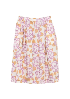 Marni floral-print mid skirt - Neutrals