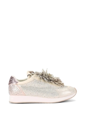 Kurt Geiger London fringed embellished sneakers - Silver