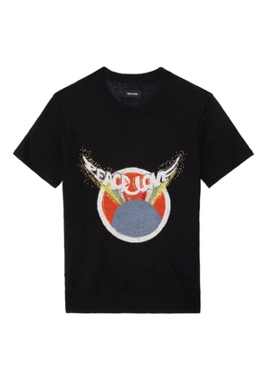 Zadig&Voltaire embellished graphic t-shirt - Black