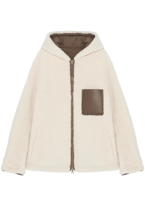 Yves Salomon reversible shearling hooded jacket - Neutrals