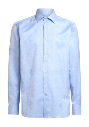 ETRO paisley-jacquard cotton shirt - Blue