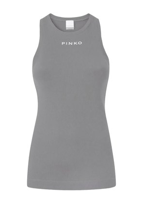 PINKO ribbed crew-neck top - Grey