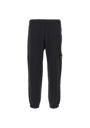 Stone Island badge cotton track pants - Black