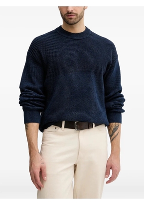 BOSS waffle-knit sweater - Blue