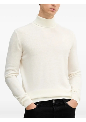 Karl Lagerfeld turtleneck logo sweater - White