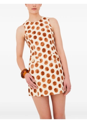Cara Cara Posie spot-print mini dress - Neutrals