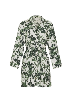 Cara Cara Henry drawstring floral-print mini dress - Neutrals