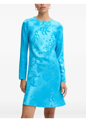 NEVER FULLY DRESSED long-sleeve printed dress - Blue
