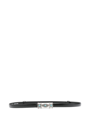 Ba&Sh turquoise-embellished leather belt - Black