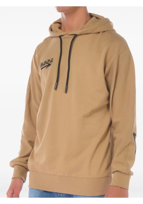 DISCLAIMER graffiti-print hoodie - Brown