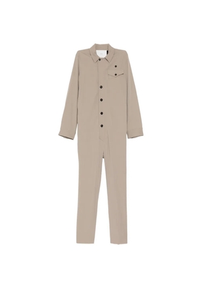 Setchu button belted jumpsuit - Neutrals