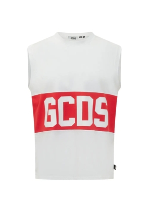 GCDS logo sleeveless T-shirt - White