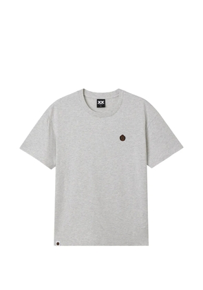FINGERCROXX logo-embroidered T-shirt - Grey