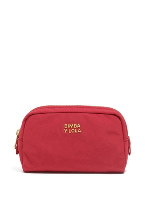 Bimba y Lola logo-lettering make-up bag - Red