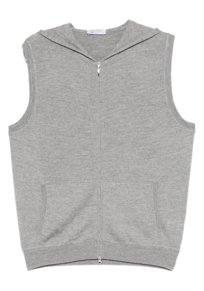 Gran Sasso hooded zip-front cardigan - Grey