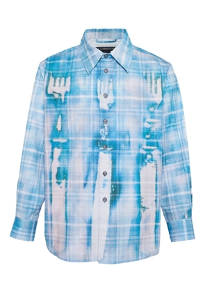 Andersson Bell trompe-l'oeil check shirt - Blue