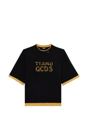 GCDS short-sleeve logo-lettering T-shirt - Black