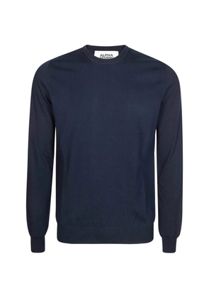 ALPHA STUDIO long-sleeve crewneck T-shirt - Blue