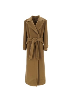 Tagliatore belted coat - Brown
