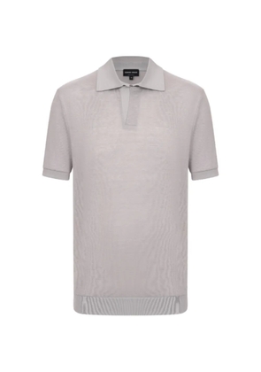Giorgio Armani short-sleeved collared T-shirt - Grey