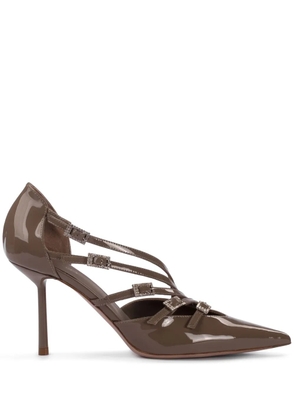 Le Silla Scarlet 100mm leather pumps - Brown