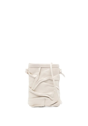 SOMMET mini Paloma Plum draped satchel cross body bag - Neutrals