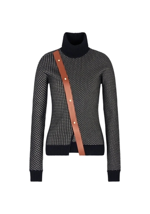 Giorgio Armani mock-neck jacquard sweater - Black