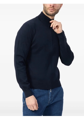 Gran Sasso high-neck zip-up cardigan - Blue