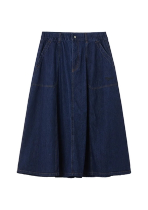 CHOCOOLATE tonal-stitching A-line skirt - Blue