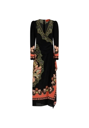 La DoubleJ long sleeve floral print dress - Black