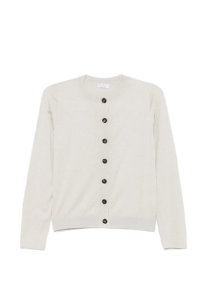 Brunello Cucinelli metallic-thread cardigan - Grey