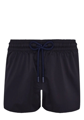 Vilebrequin logo-patch drawstring swim shorts - Black