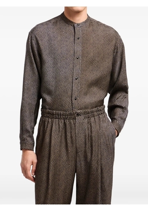 Giorgio Armani printed shirt jacket - Brown