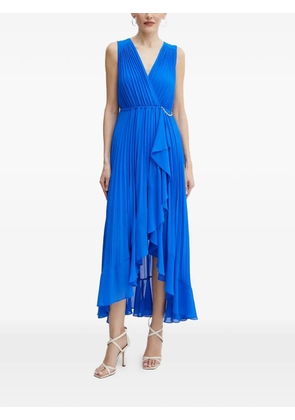 Morgan pleated chain midi dress - Blue