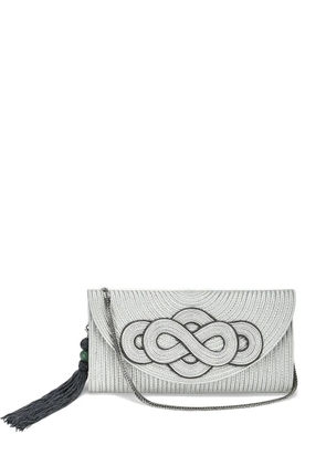 Shanghai Tang Tang Infinity Chinese-knot clutch bag - Silver