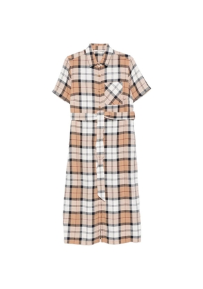 Barbour Fern belted check midi dress - Brown