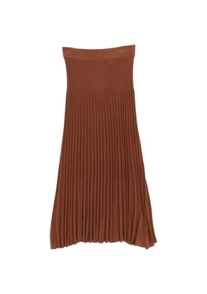 N.Peal pleated skirt - Brown