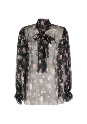 Dolce & Gabbana floral-print blouse - Black