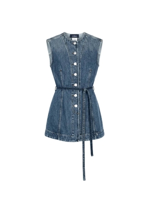 Sportmax buttoned belted top - Blue