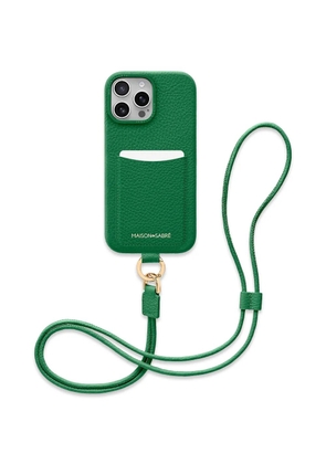 MAISON de SABRÉ Sling leather iPhone 16 Pro Max phone case - Green