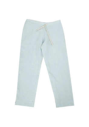 Marané drawstring-fastening linen trousers - Blue