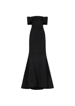 Oscar de la Renta drape-detailed trumpet gown - Black
