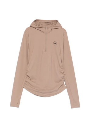 adidas by Stella McCartney hooded ruched hoodie - Neutrals